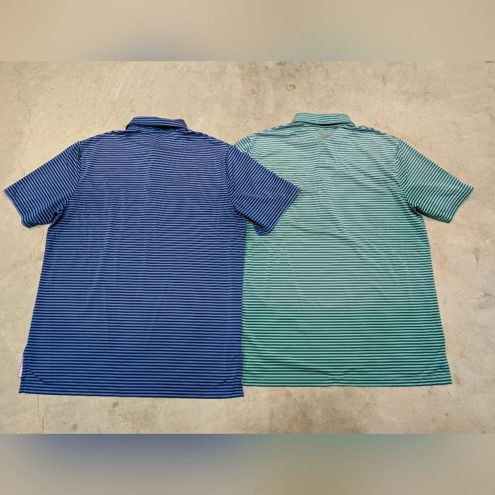 RLX Sunfaded Polo Mens L-XL Blue Green Lot Of 2 - Picture 6 of 8